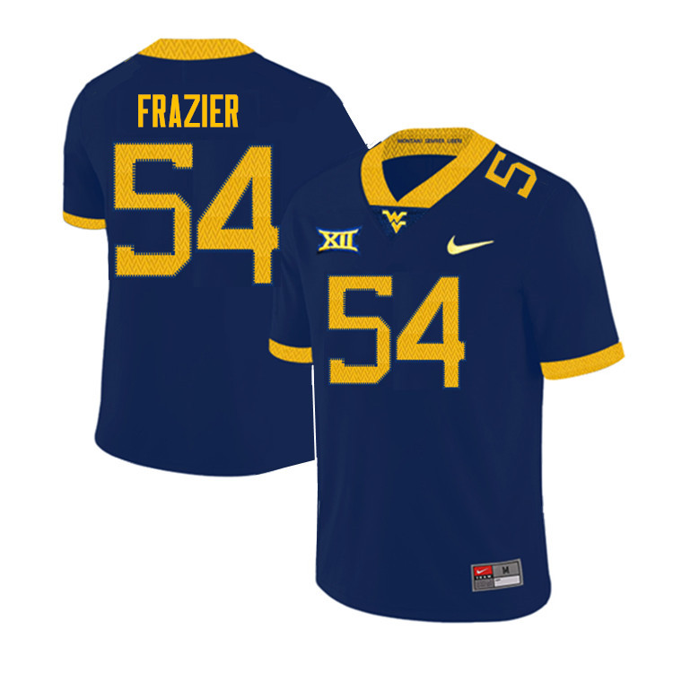 NCAA Men's Zach Frazier West Virginia Mountaineers Navy #54 Nike Stitched Football College Authentic Jersey LU23A57KJ